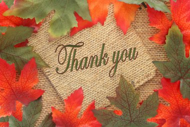 Fall background thank you clipart