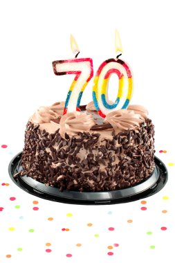 Seventieth birthday or anniversary clipart