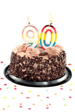 Ninetieth birthday or anniversary clipart