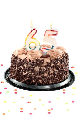 Sixty fifth birthday or anniversary clipart