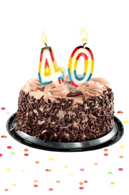 Fortieth birthday or anniversary clipart
