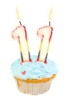 Eleventh birthday cupcake clipart