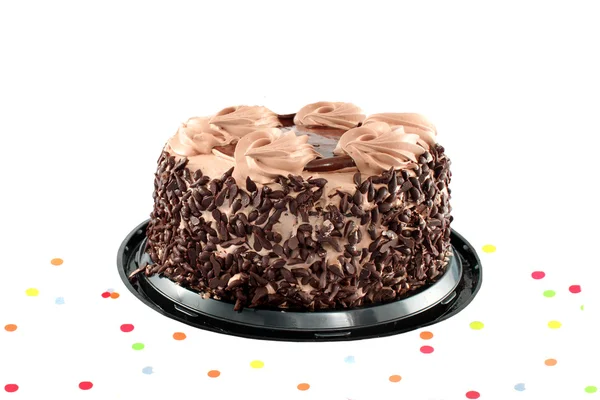 Izole çikolatalı kek — Stok fotoğraf
