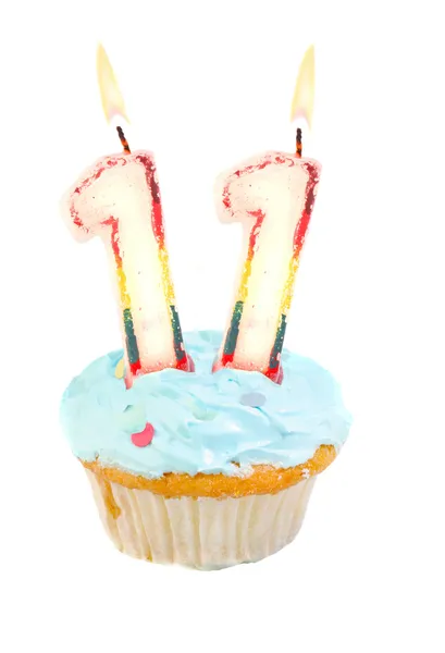 Eleventh birthday cupcake — Stock Photo, Image