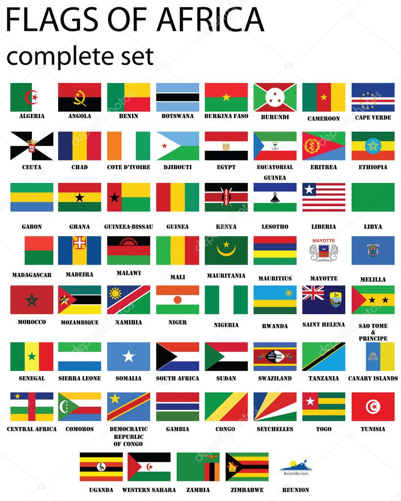 Africa flag, World flags with names, Flag