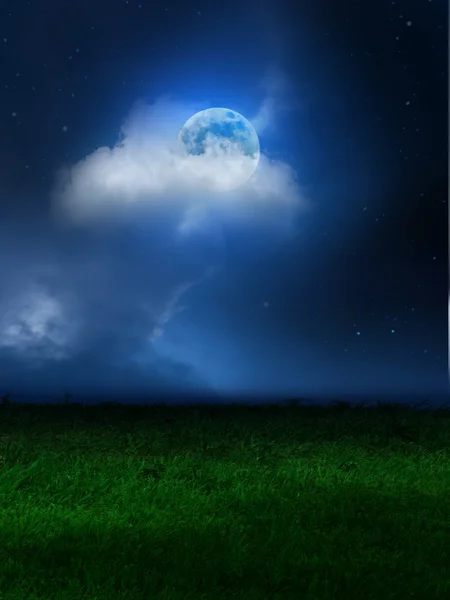 Ay gökyüzü bulutlar — Stok fotoğraf