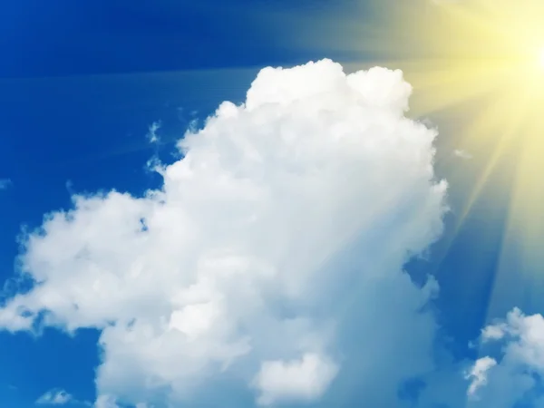 Zon hemel wolken — Stockfoto
