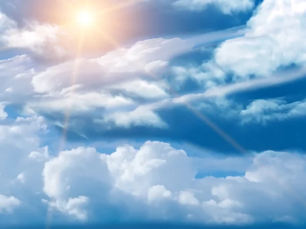 Solen himlen molnen — Stockfoto