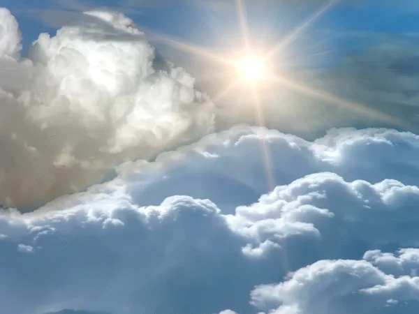 Burza chmury niebo słońce — Zdjęcie stockowe