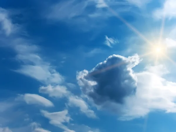 Chmury niebo słońce — Zdjęcie stockowe