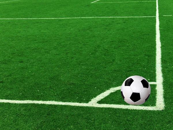 Fältet Fotboll boll — Stockfoto