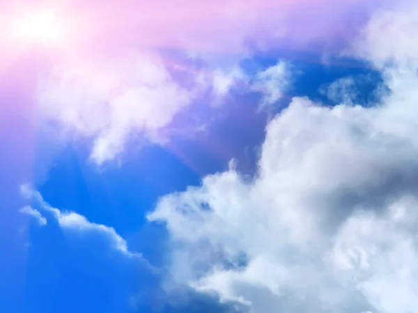 Sole cielo nuvole — Foto Stock
