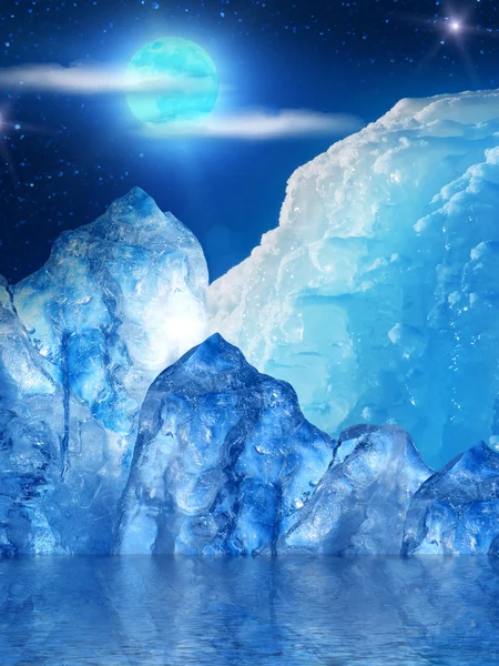 Iceberg nuages de glace de montagne — Photo