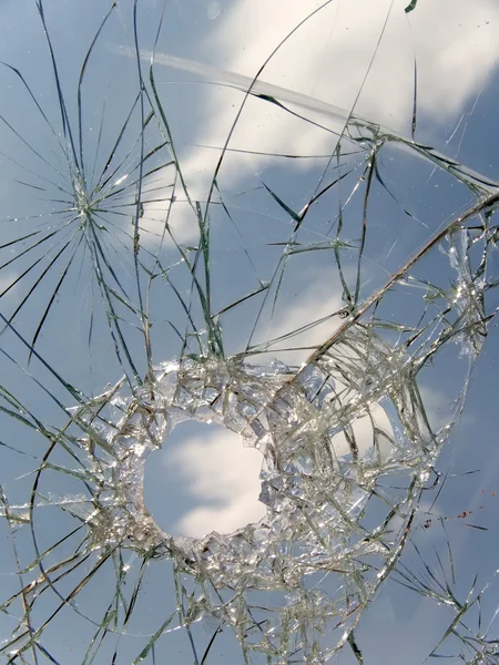 玻璃破碎的汽车 — 图库照片