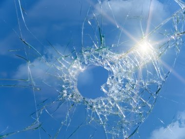 Glass broken automobile cracks ho clipart