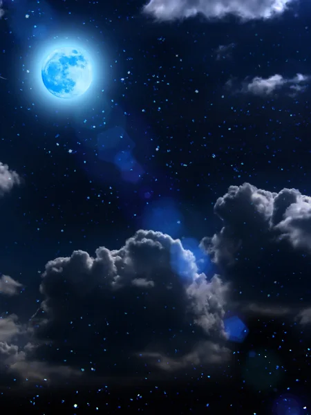 Cielo nubes Luna — Foto de Stock