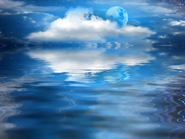 Himlen moln havet — Stockfoto