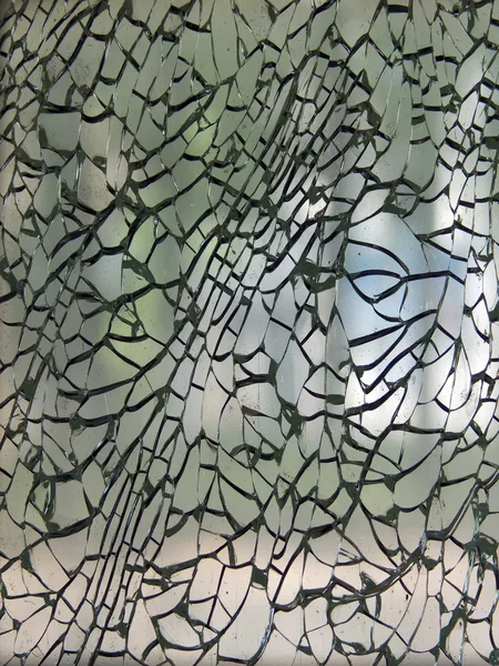 Rachaduras de vidro quebrado — Fotografia de Stock