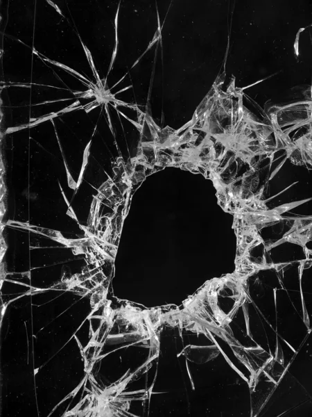 Glas broken bil sprickor — Stockfoto