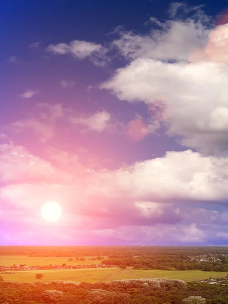Zonsondergang hemel wolken — Stockfoto