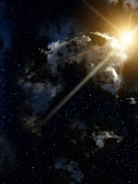 Sky clouds meteor — Stock Photo, Image