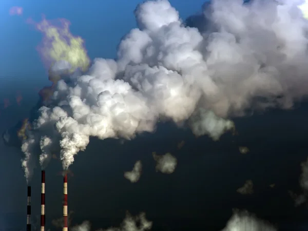 Emissioni nell'atmosfera di fumo — Foto Stock
