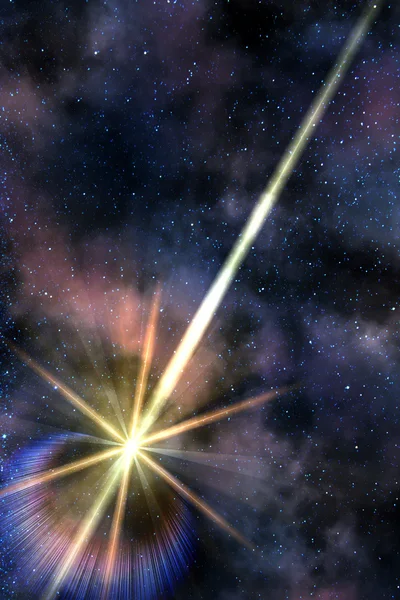 Meteor ég éjszaka felhők — Stock Fotó