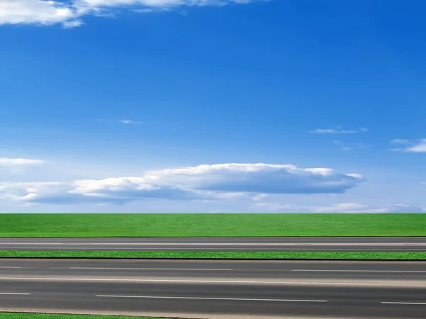 Straße asphaltierte Autobahn — Stockfoto