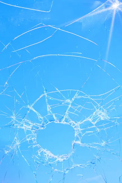 Glass broken automobile — Stock Photo, Image
