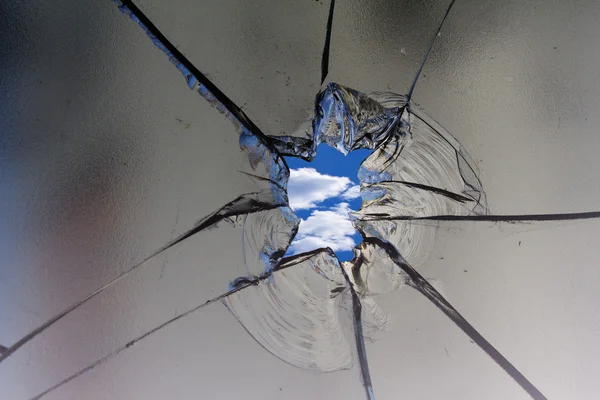 Glass cracks splinters — Stock Photo, Image