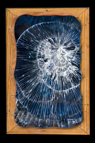 Rachaduras de vidro quebrado — Fotografia de Stock
