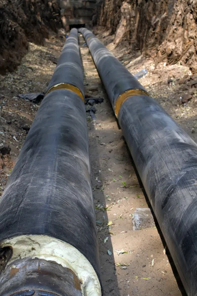Pipeline trench ground — Stock Photo, Image