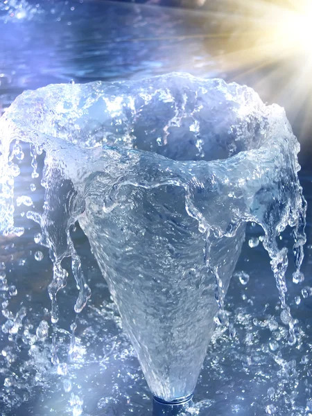 Fluxo de água da fonte — Fotografia de Stock