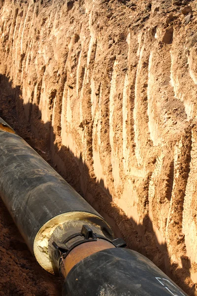 Terrain de tranchée de pipeline — Photo
