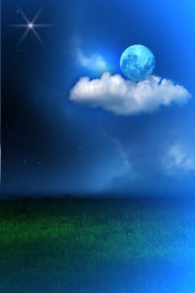 Moon sky clouds — Stock Photo, Image