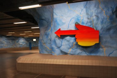 Stockholm. Metro İstasyonu