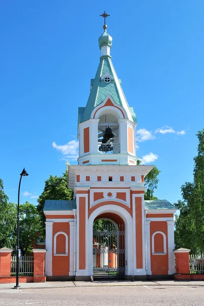Hamina, Finsko. krásná zvonice — Stock fotografie
