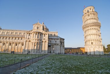 Light snow in Piazza dei Miracoli, Pisa clipart