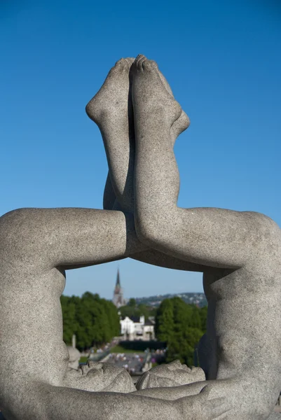 Détail de la sculpture dans un parc d'Oslo — Photo