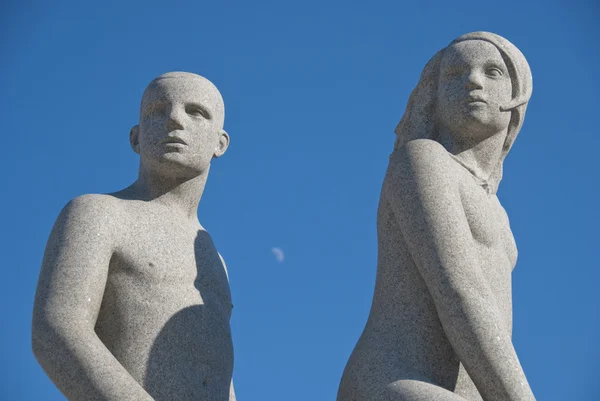 Dettaglio scultura in un parco di Oslo — Foto Stock
