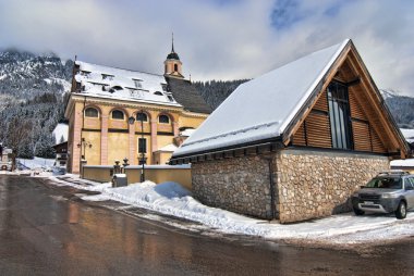 İtalya 'nın Dolomitler Dağları' nda kar yağışıweather forecast