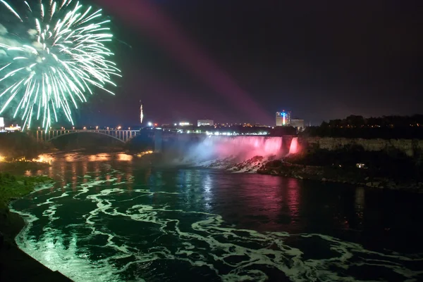Niagarafallen nattetid — Stockfoto