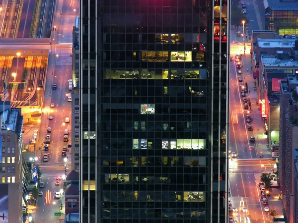 Vista noturna da cidade de Nova York — Fotografia de Stock