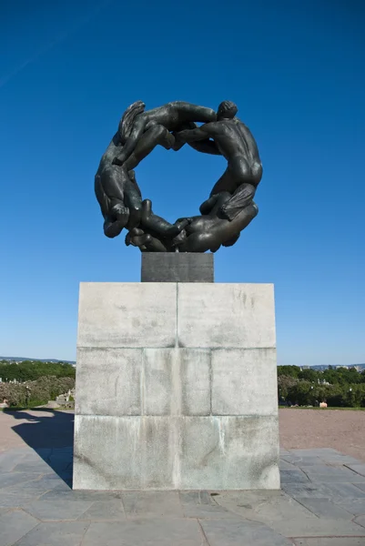 Detalhe da escultura em um parque de Oslo, Noruega — Fotografia de Stock