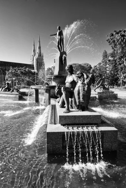 阿奇博尔德喷泉、 悉尼 — 图库照片