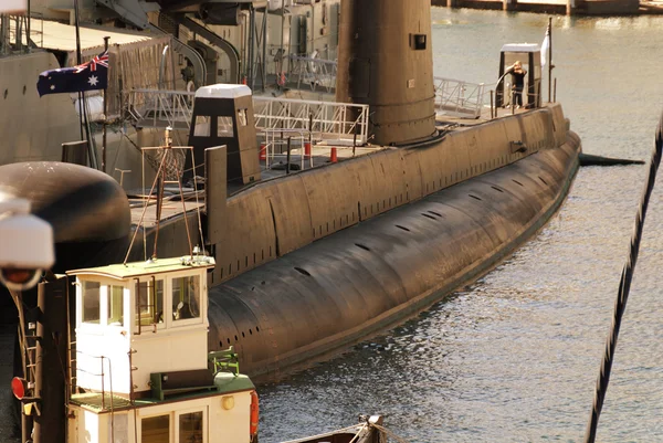 Sottomarino da guerra ancorato a Sydney — Foto Stock