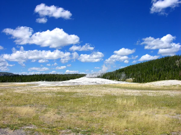 Oud getrouw, Yellowstone National Park — Stockfoto