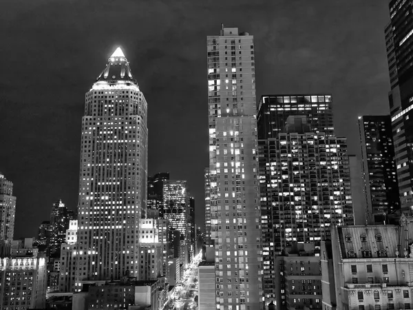 Vista notturna della città di New York — Foto Stock