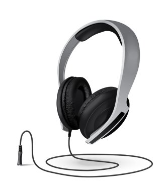 Headphones whith a cord clipart