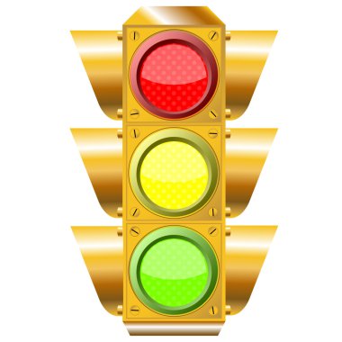 Cross road traffic lights clipart